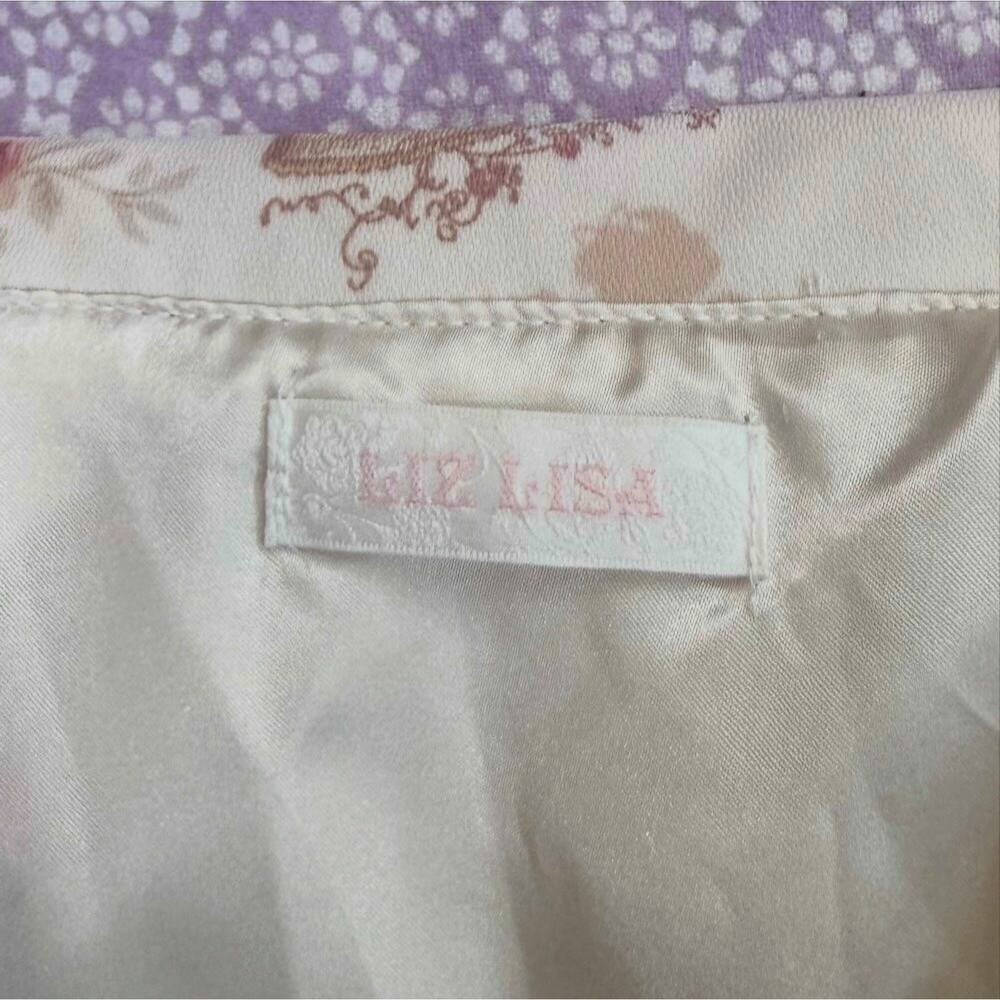 Liz Lisa J-fashion Gyaru Himekaji Victorian Rose Ivory Lace-Up Back Dress XS - Picture 10 of 11